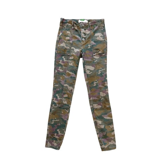 ANTHROPOLOGIE “Jefferson” Camo Slim Utility Cargo Button-Fly Pants Size 26 - Picture 4 of 13